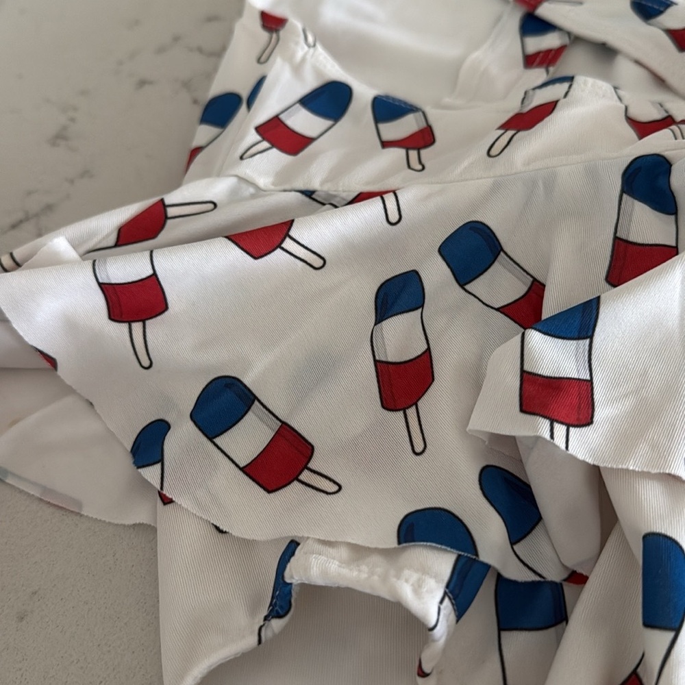 Monica and Andy Ruffle Skirt Swimsuit Ice Bomb Pop America Patriotic 2T - Picture 6 of 9